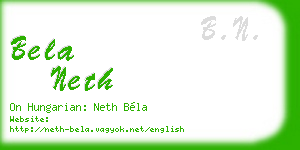 bela neth business card